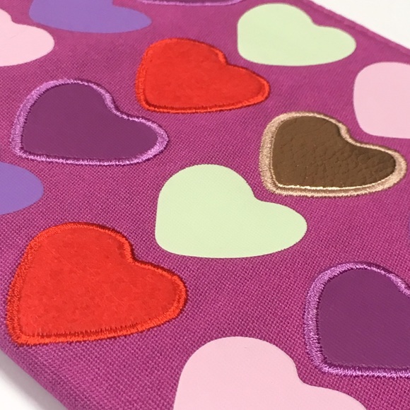 Zippered Pouch w/Embossed & Embroidered Hearts - Picture 5 of 9